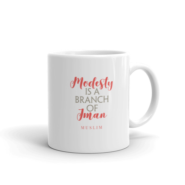 Modesty is a branch of Iman – Mug - IOU STORE
